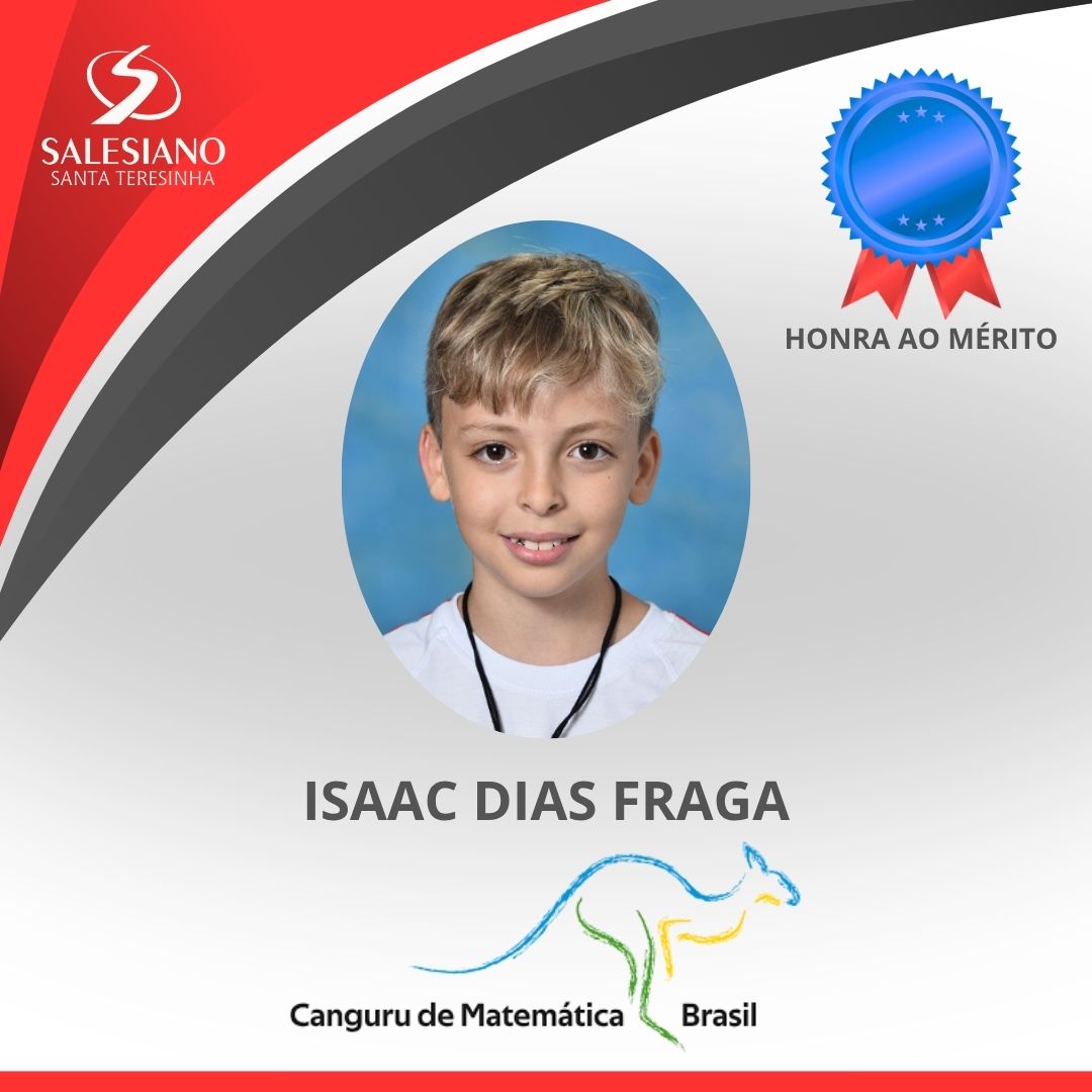 Medalhistas_Canguru 4°ANO ISAAC DIAS FRAGA