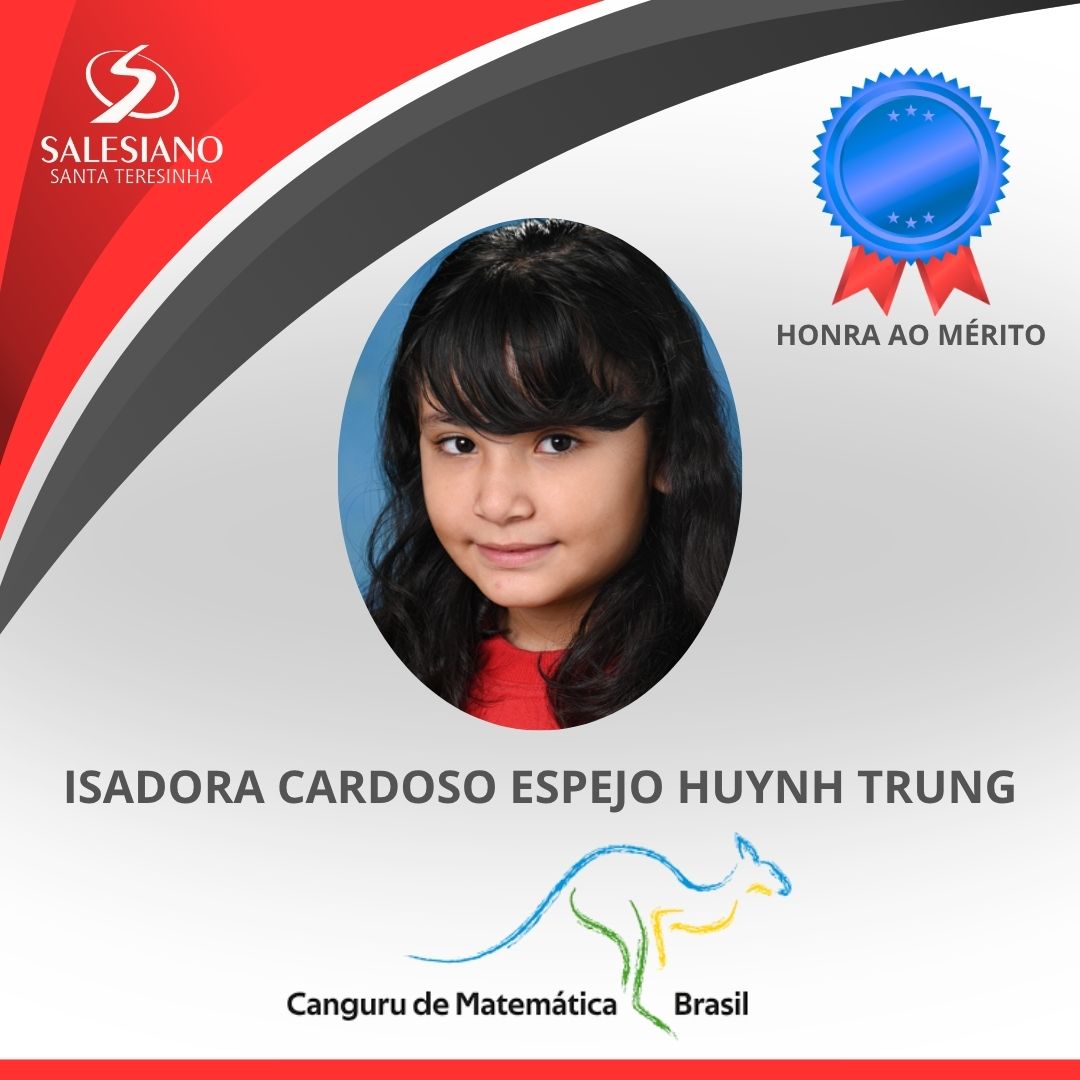 Medalhistas_Canguru 4°ANO ISADORA CARDOSO ESPEJO HUYNH TRUNG