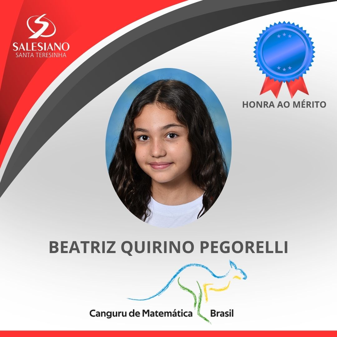 Medalhistas_Canguru 5°ANO BEATRIZ QUIRINO PEGORELLI