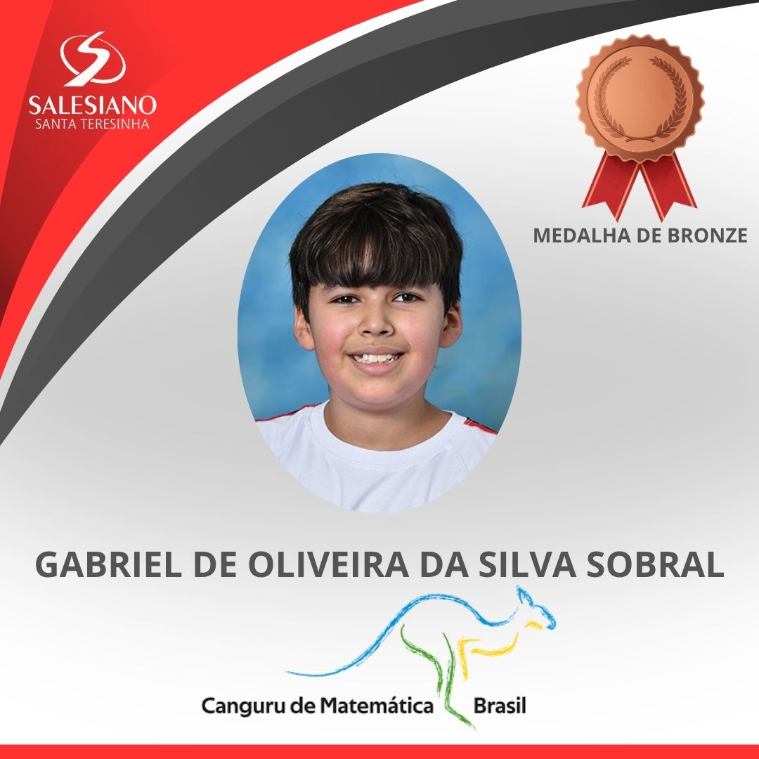Medalhistas_Canguru 5°ANO GABRIEL DE OLIVEIRA DA SILVA SOBRAL