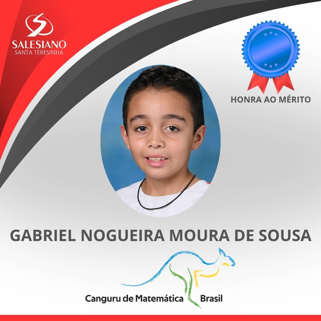Medalhistas_Canguru 5°ANO GABRIEL NOGUEIRA MOURA DE SOUSA