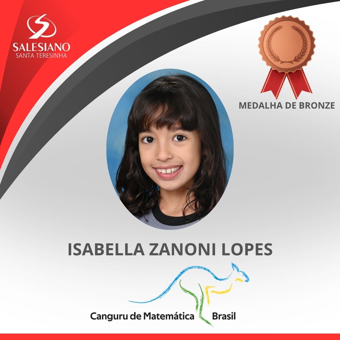 Medalhistas_Canguru 5°ANO ISABELLA ZANONI LOPES