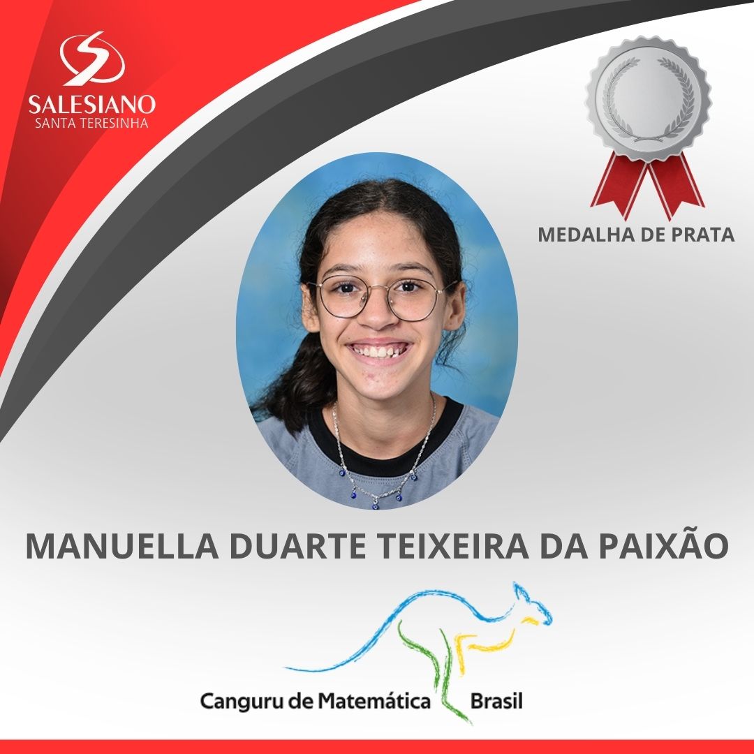 Medalhistas_Canguru 6°ANO MANUELLA DUARTE TEIXEIRA DA PAIXÃO
