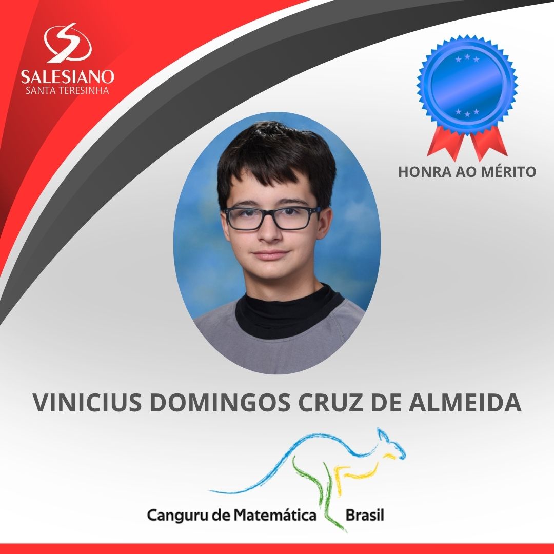 Medalhistas_Canguru 9°ANO VINICIUS DOMINGOS CRUZ DE ALMEIDA